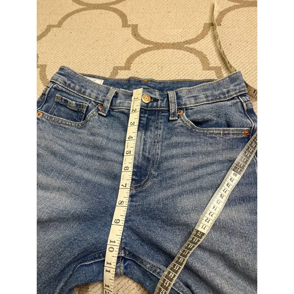 Gap High Rise Stride Ankle medium indigo wide leg jeans, size 25/ 0 - Picture 8 of 12